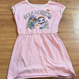 Girls' Pink "Let's Be Kind" Graphic Dress